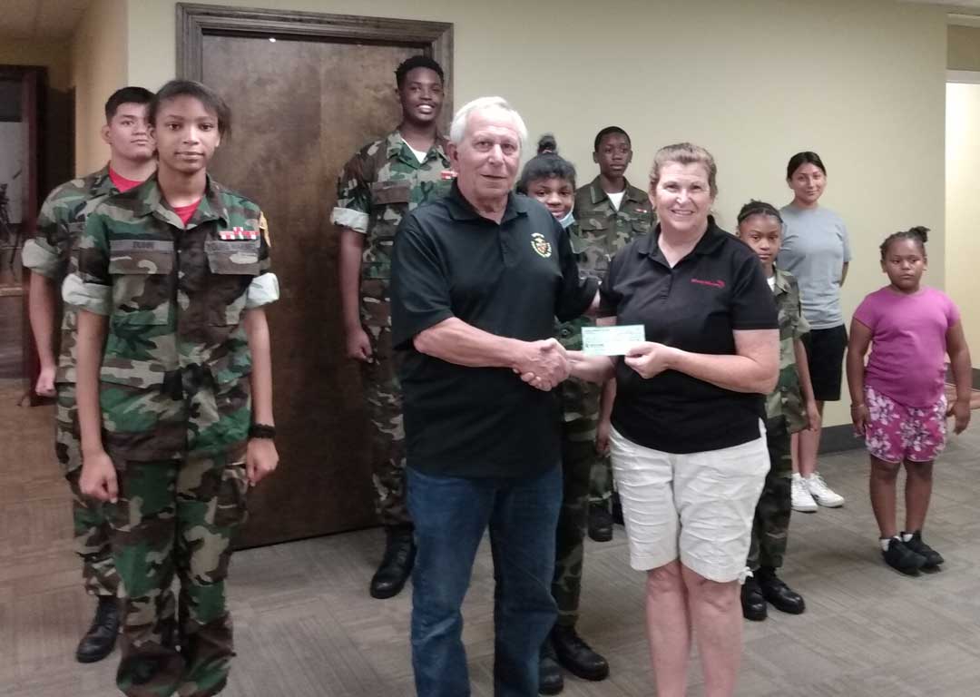Check Presentation to the Young Marines 2021