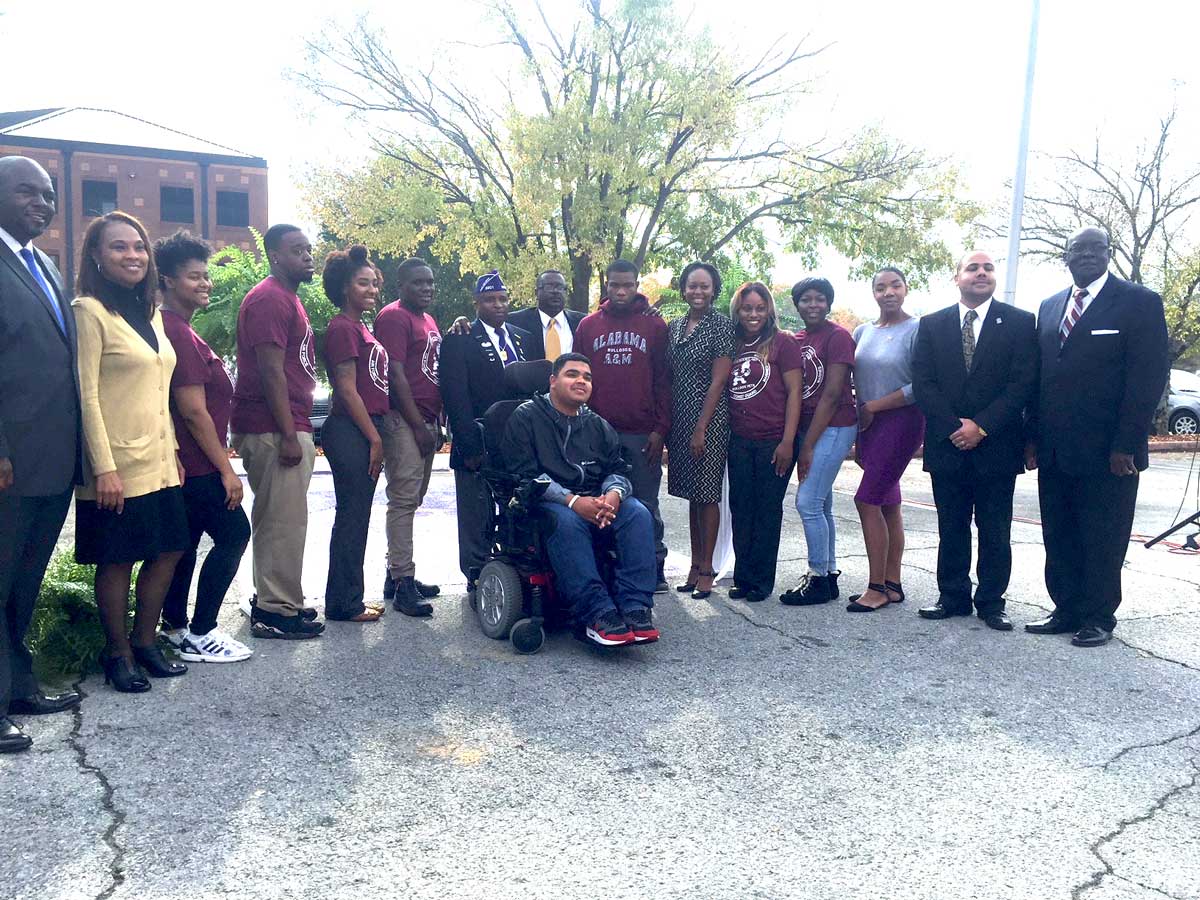 Dedication of Purple Heart Veteran Parking Space at Alabama A&M